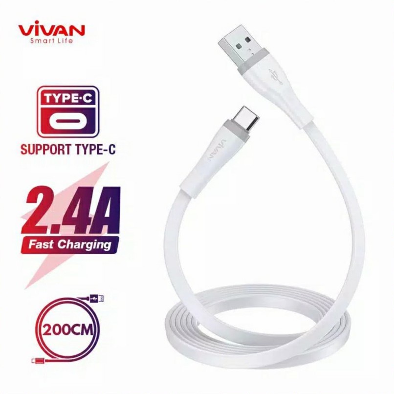 Kabel Vivan SC200S USB to USB Type C 200CM 2.4A