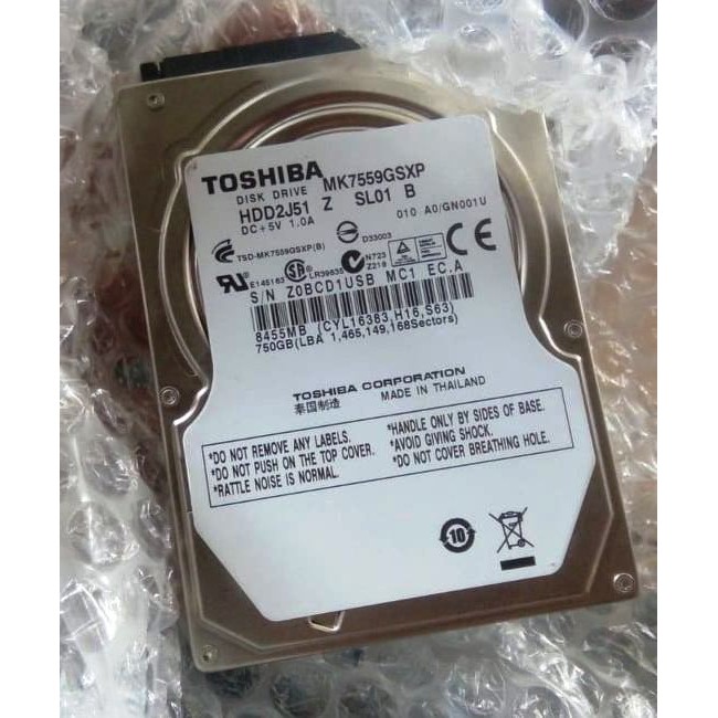 Hardisk Laptop 750GB TOSHIBA