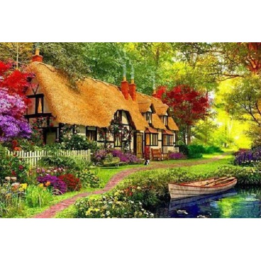 DIY Diamond Painting - 5D Garden Bungalow Stitch Kit