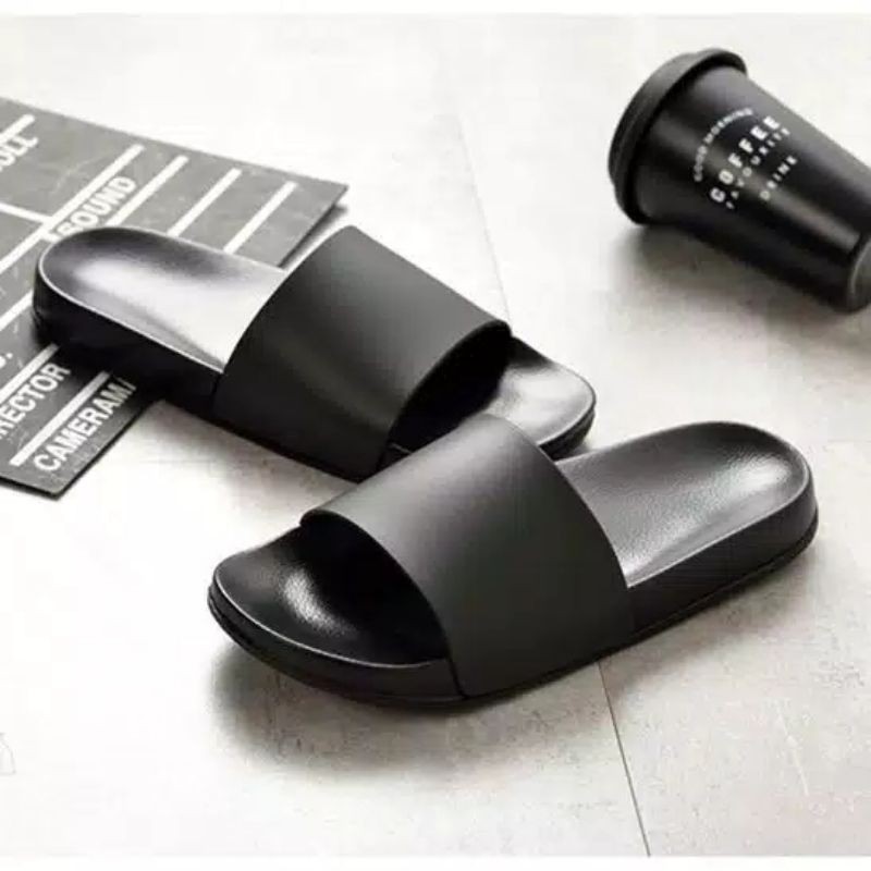 SANDAL SLOP POLOS PRIA WANITA EMPUK HIGH QUALITY TERMURAH