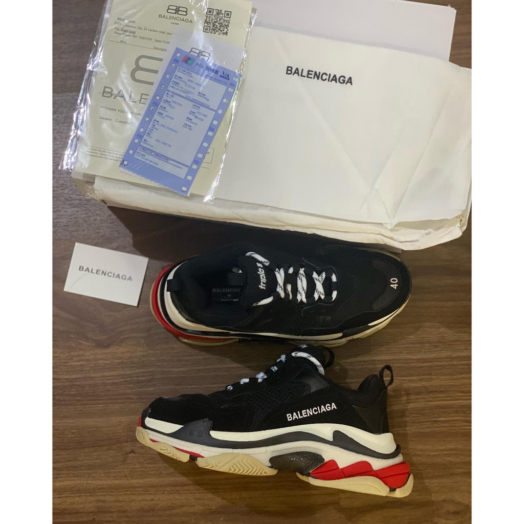 BALENCIAGA TRIPLE S BLACK WHITE