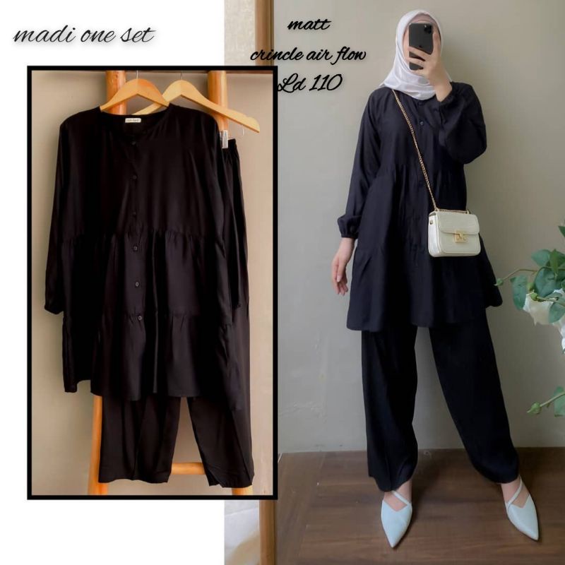 SET WANITA TERBARU MADI CRINCLE AIR FLOW