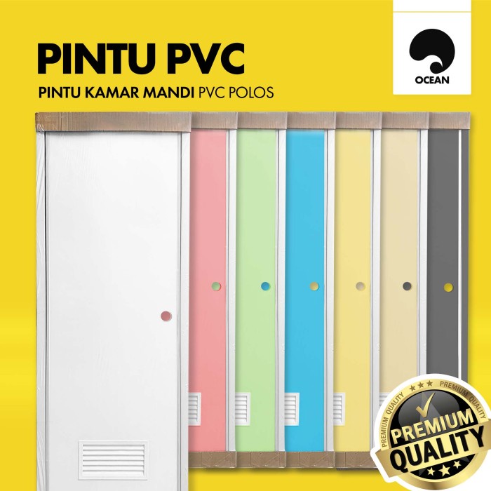 Jual PINTU KAMAR MANDI / PINTU PVC POLOS WARNA | 1 SET - OCEAN | Shopee