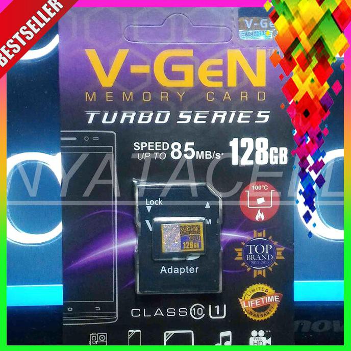 PROMO MEMORY VGEN 128GB CLASS 10 MICRO SD HC CARD MEMORI KELAS 10 128 GB BERKUALITAS