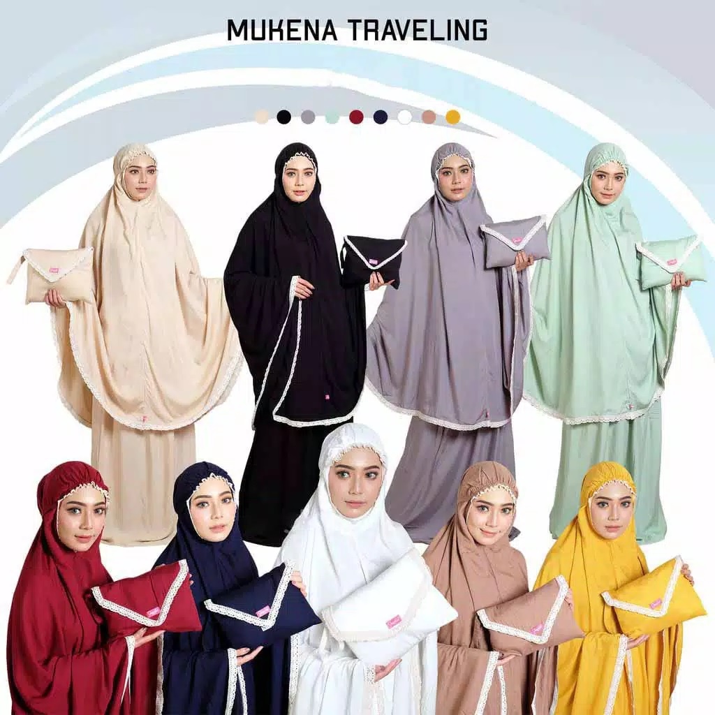 [MUKENA] AMPLOP Renda Premium Mukenah Dewasa JUMBO Hyget Polos All Siza Free Tas Traveling