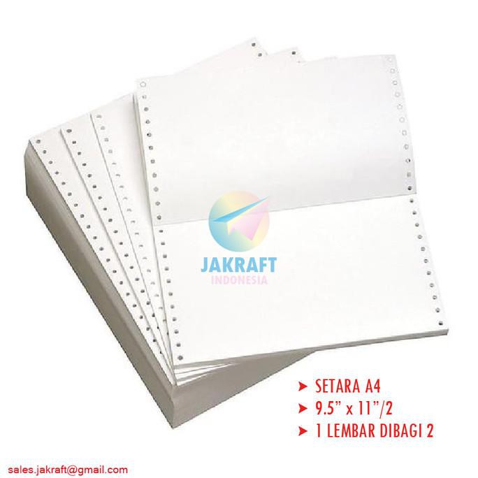 

Kertas Continuous Form A5 (A4) 9.5 X 11.2 1 Ply / 2 Bagi 2 K1/2 Hvs Mayastore11