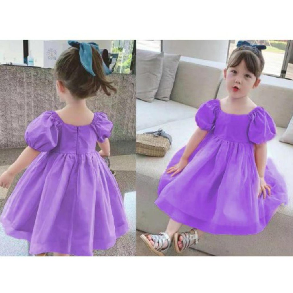 608#Dress anak sleting/dress tidak melar/dress anak