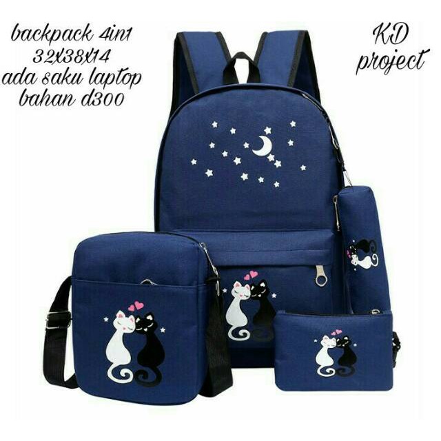 Tas Ransel seri cat love Black or White