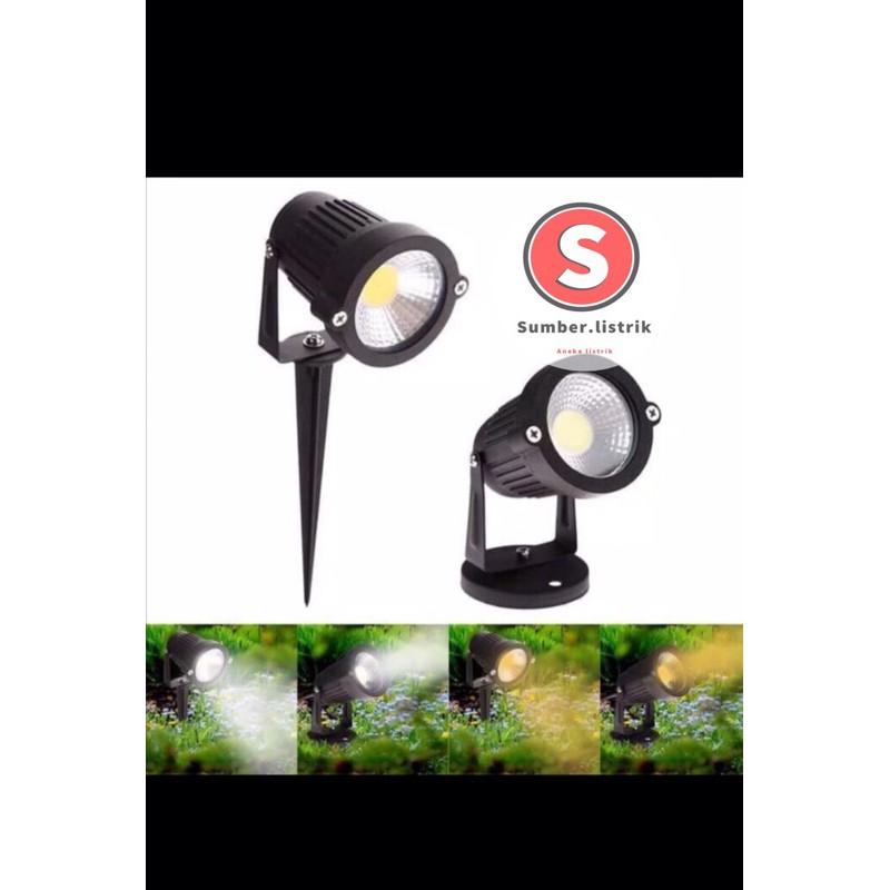 lampu taman led COB 5w putih /warm white/  lampu taman led sorot 5w/ tancap Aluminum