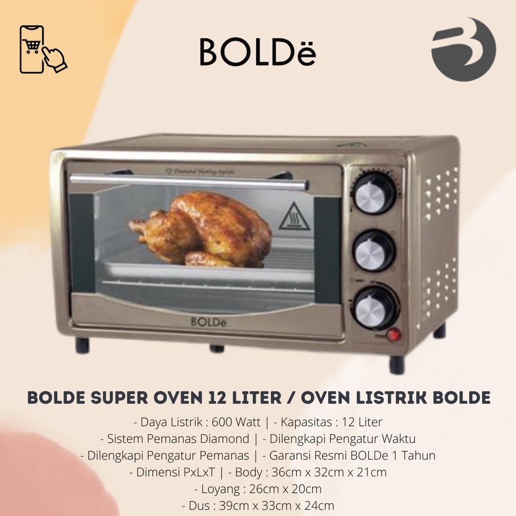 Bolde Super Oven 12 Liter / OVEN LISTRIK BOLDE