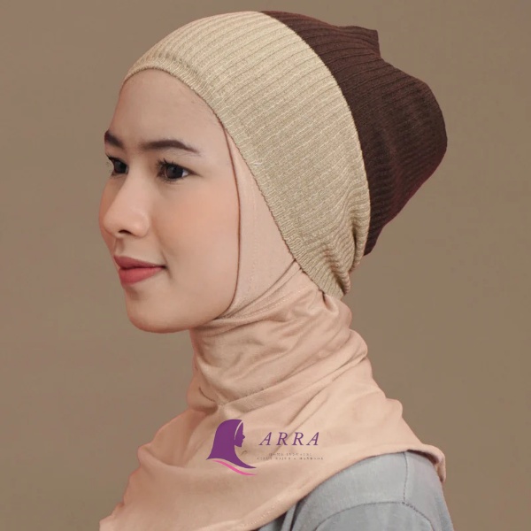 Ciput Rajut Premium Inner Bandana 2 Warna Daleman jilbab Rajut Anti Pusing