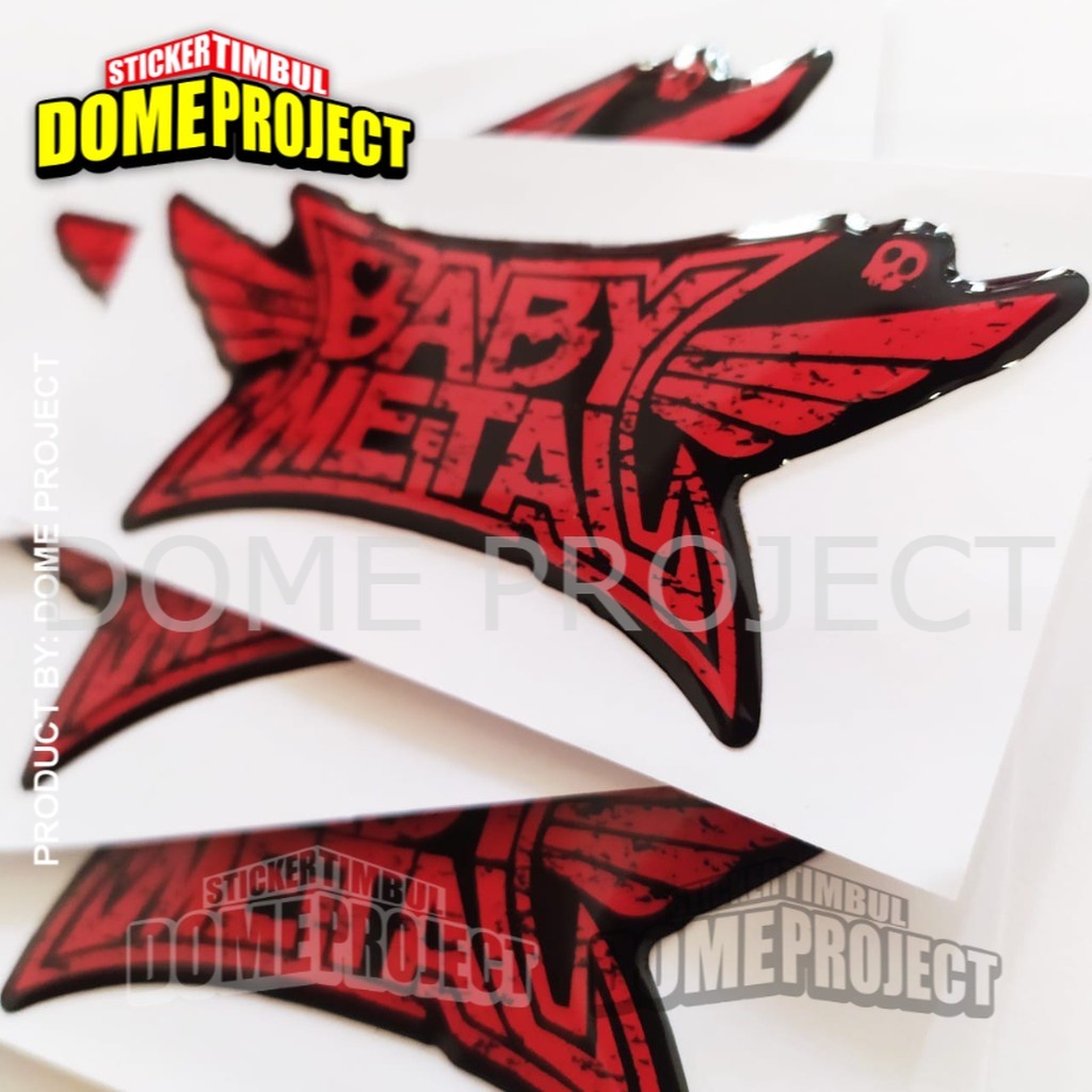 STIKER MOTOR TIMBUL EMBLEM BABY METAL Stiker Helm Timbul Aksesoris handphone