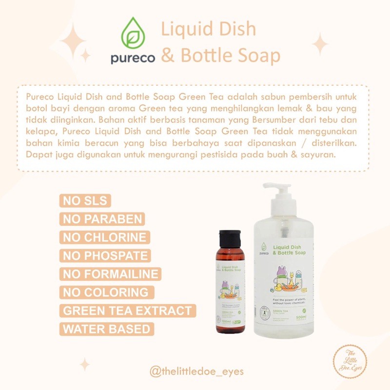 [READY] Pureco 500ml (Fruit, Vegetable, Salad wash / Liquid Dish &amp; bottle soap / liquid detergent)