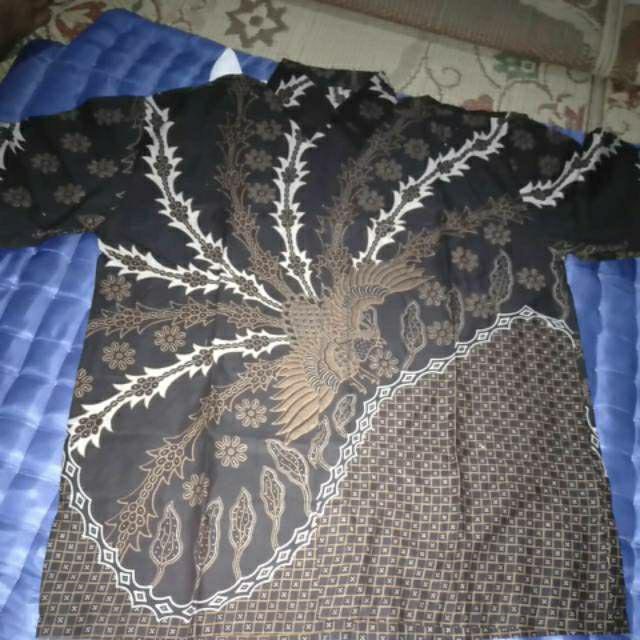 Kemeja Batik Pria Lengan Panjang Size M L Xl Xxl Bswart Batik Hrb026 Kenango Panjang Padi