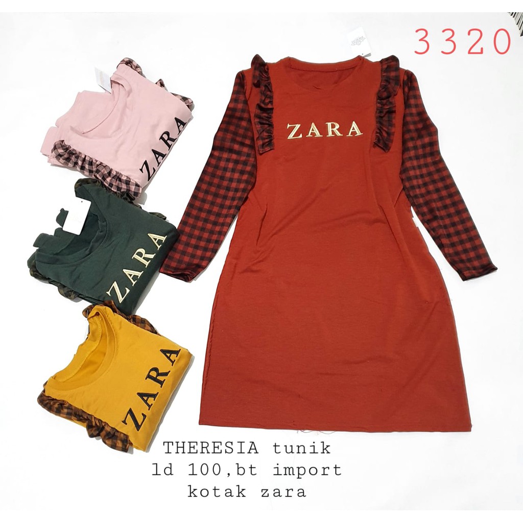 Tunik Zara Kotak Import