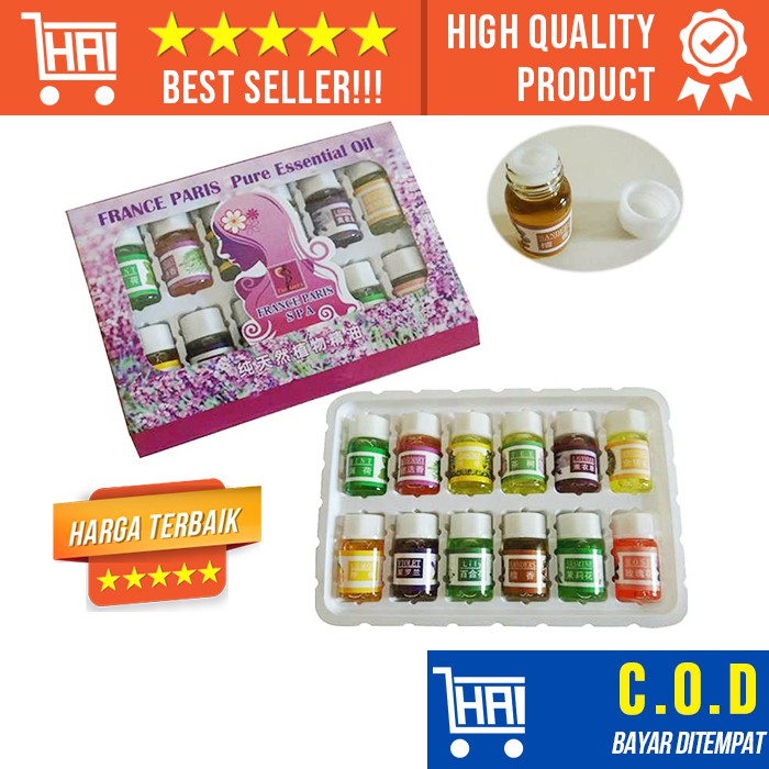 12 PCS AROMA ESSENTIAL OIL AROMATHERAPY 3 ML MINYAK AROMATERAPI HUMIDIFIER PURIFIER CAIRAN PEWANGI