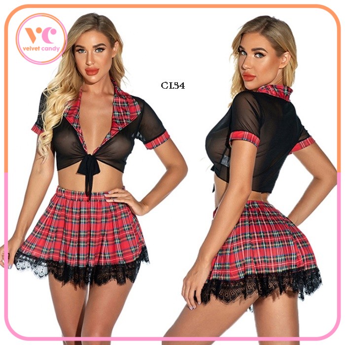 [TOKO TRUSTED] LINGERIE SEKSI WANITA KOSTUM COSPLAY SEXY UNIFORM KOSTUM SERAGAM CL-AD54