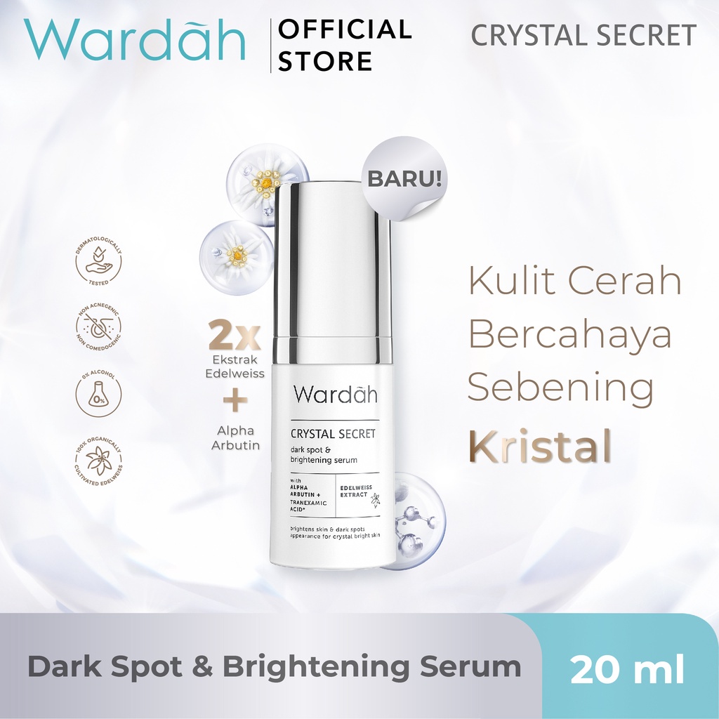 Wardah Crystal Secret Dark Spot &amp; Brightening Serum 20 ml (Serum Mencerahkan)  - BISA COD