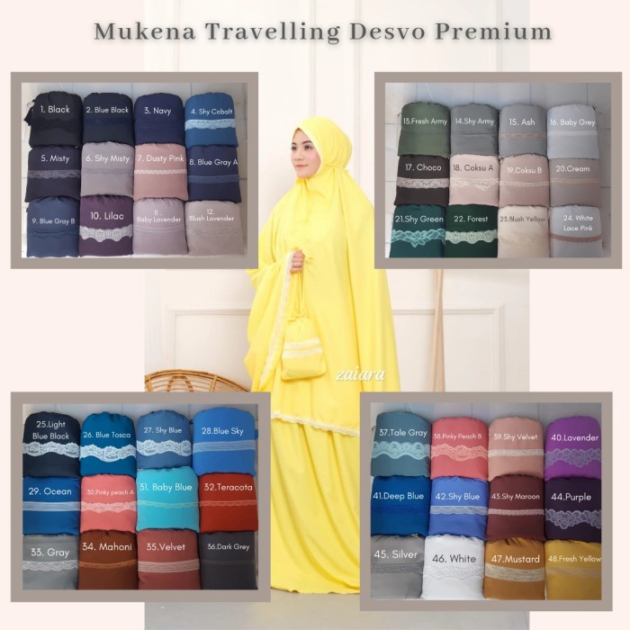 PROMO zaiara mukena travelling parasut premium terbaru