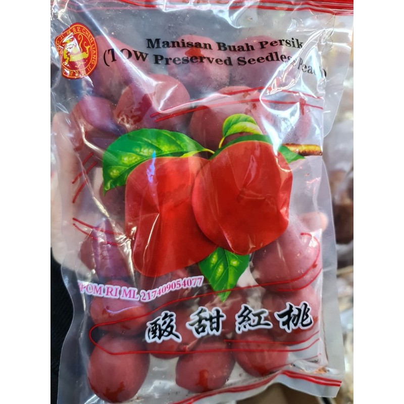 

Manisan Buah persik (ANG TOU) 500gr malaysia bpom ready