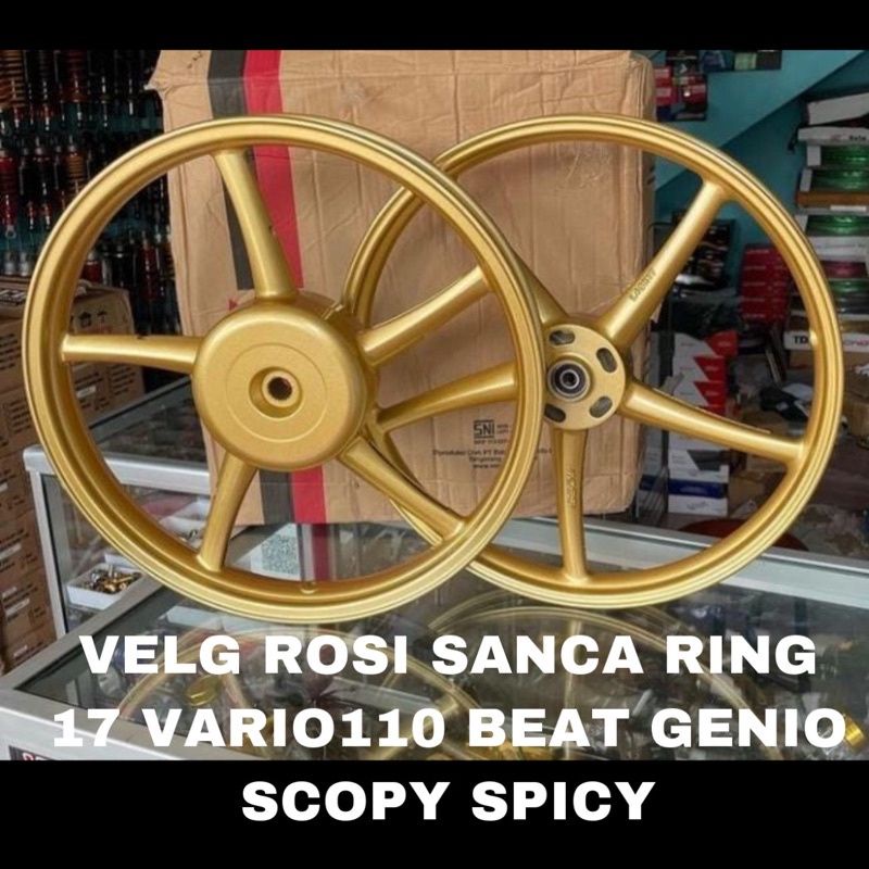 VELG VROSSI COPY RCB RING 17 PNP HONDA MATIC SCOOPY VARIO 110 BEAT SEPASANG