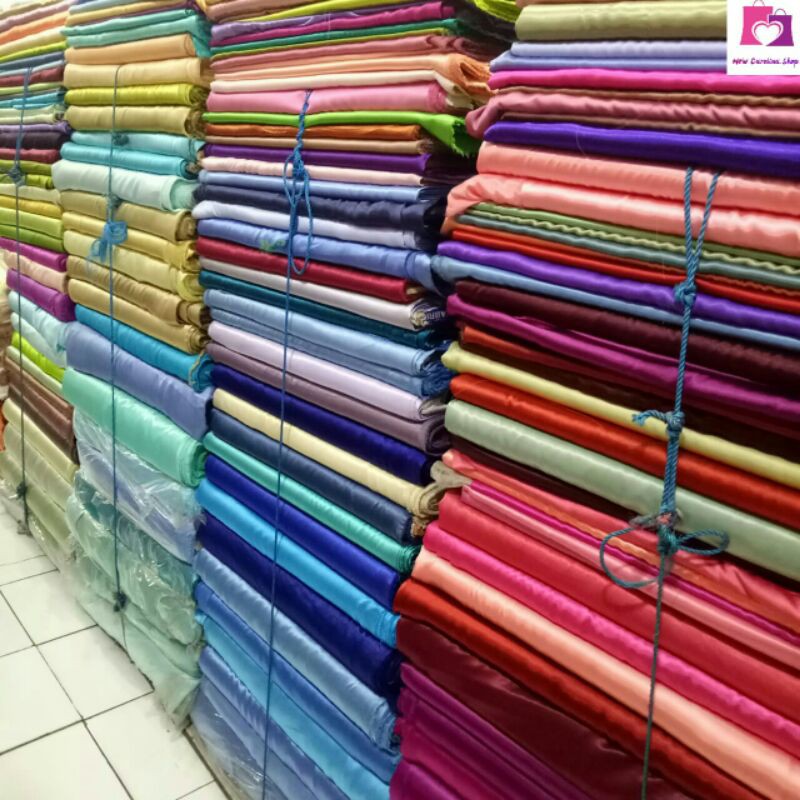 kain satin air / serat jeruk lb.115cm per 50cm