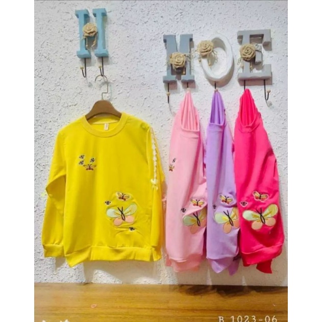 Sweater Anak Perempuan Import / Sweater Anak / bahan 100% kattun Import ( 4 tahun_9 tahun )