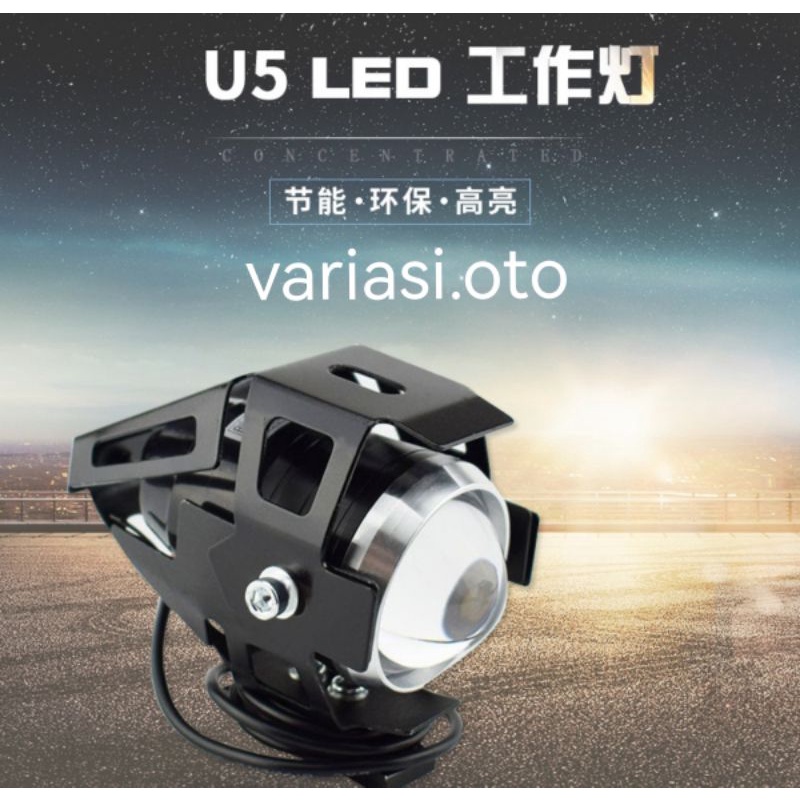 Lampu Sorot Motor Lampu Tembak LED Projie Projektor Headlight Cree U5 Lumens 1200 Lampu Motor