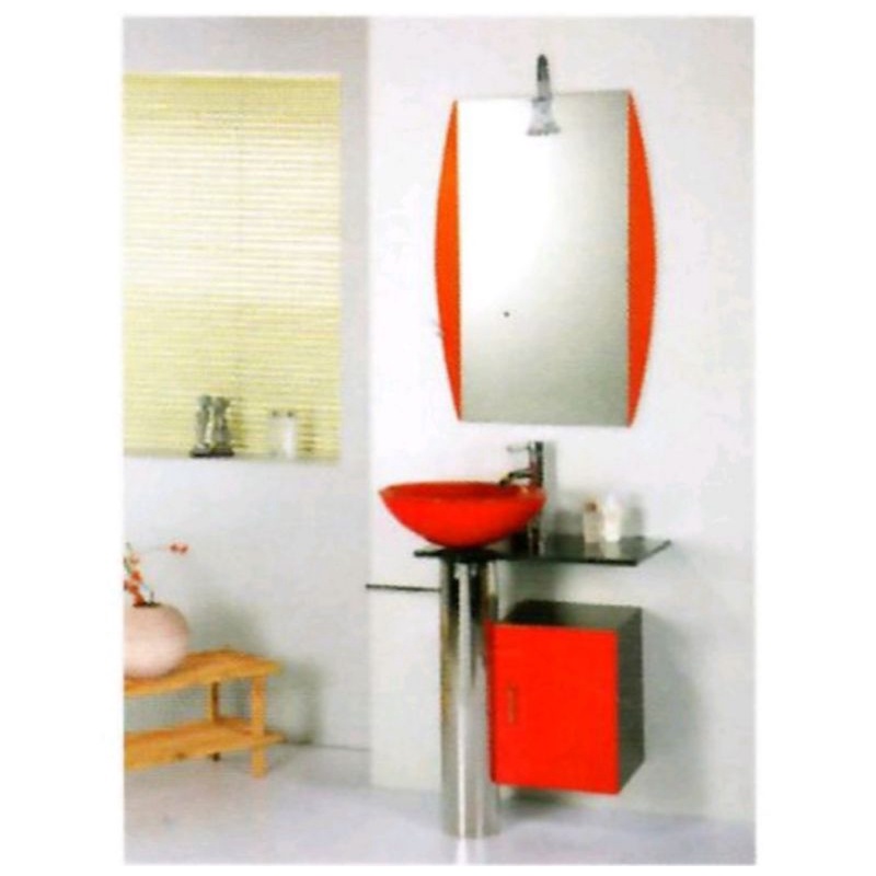 Paket lemari wastafel kaca kran kabinet set classica Italiano COSTA Waterproof