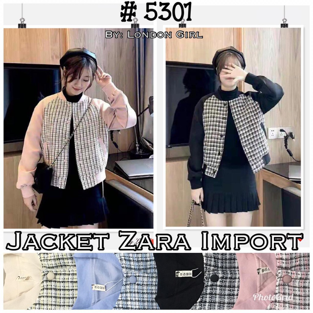 Jaket Import Wanita Suede Zara Lengan Panjang Grosir Ecer #5301/ Woman Import Suede Zara Jacket