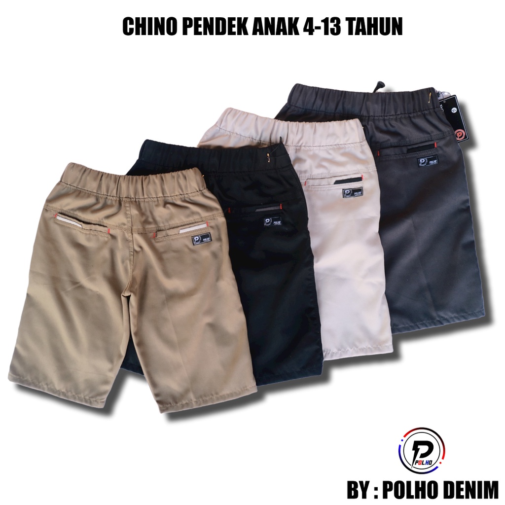 Celana Chino Anak Pendek Usia 5-13 tahun by POLHODENIM