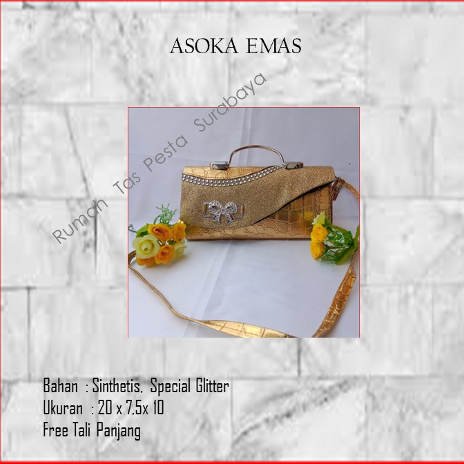 Tas Kekinian,Tas Satin,Tas Clutch,ASOKA EMAS