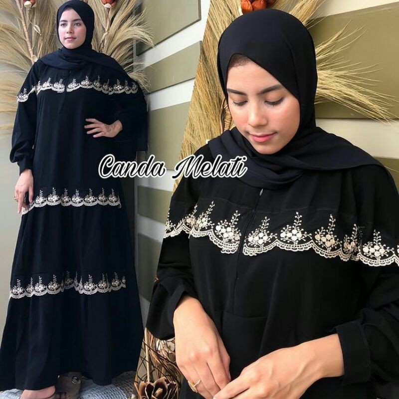 ABAYA ARAB SAUDI ORI JETBLACK PREMIUM ORIGINAL TERBARU