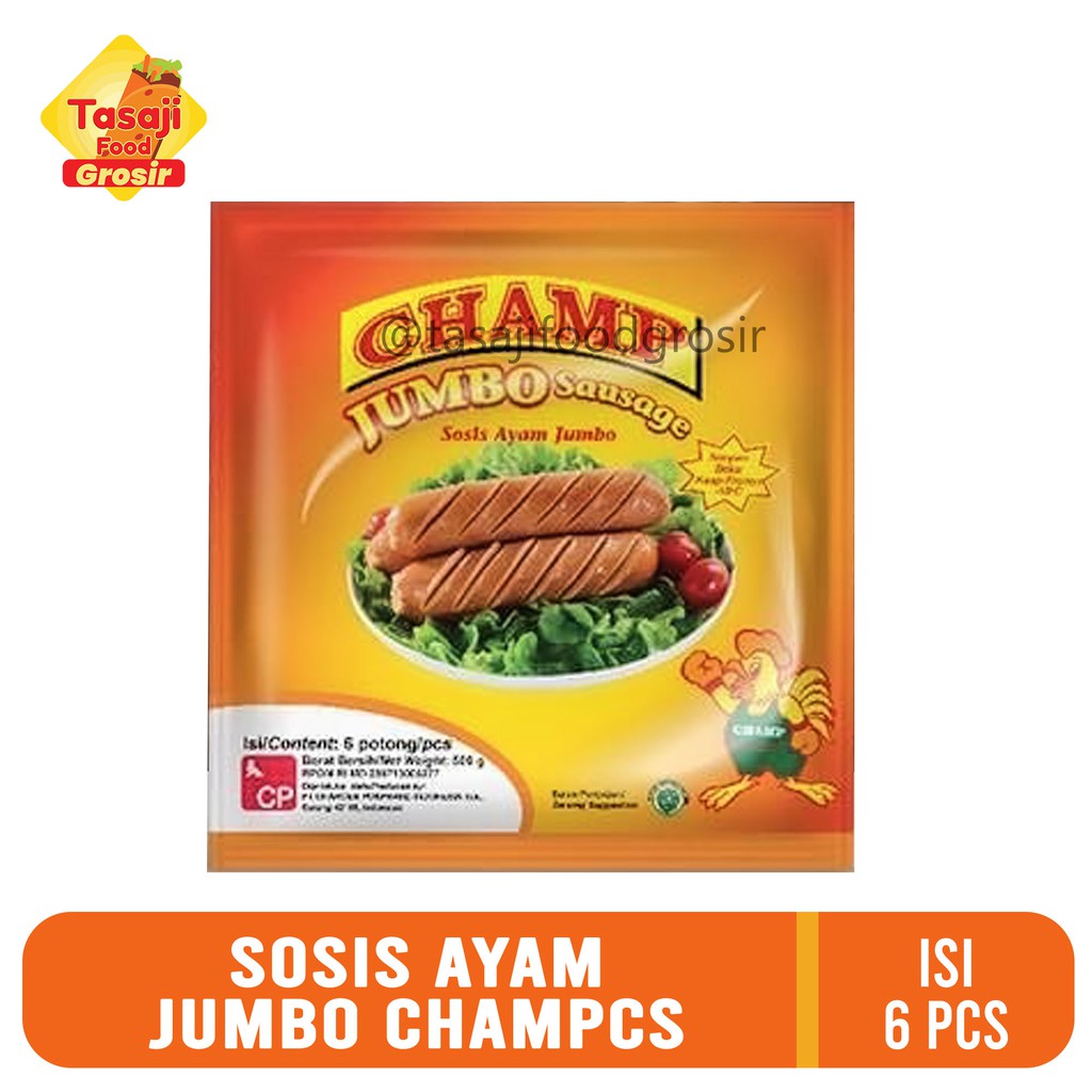 

Sosis Ayam Jumbo Champ Isi 6 Pcs