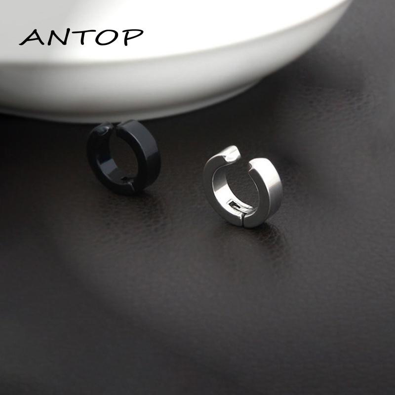 Anting Klip Magnet Tanpa Lubang Telinga Palsu Bahan Titanium Steel