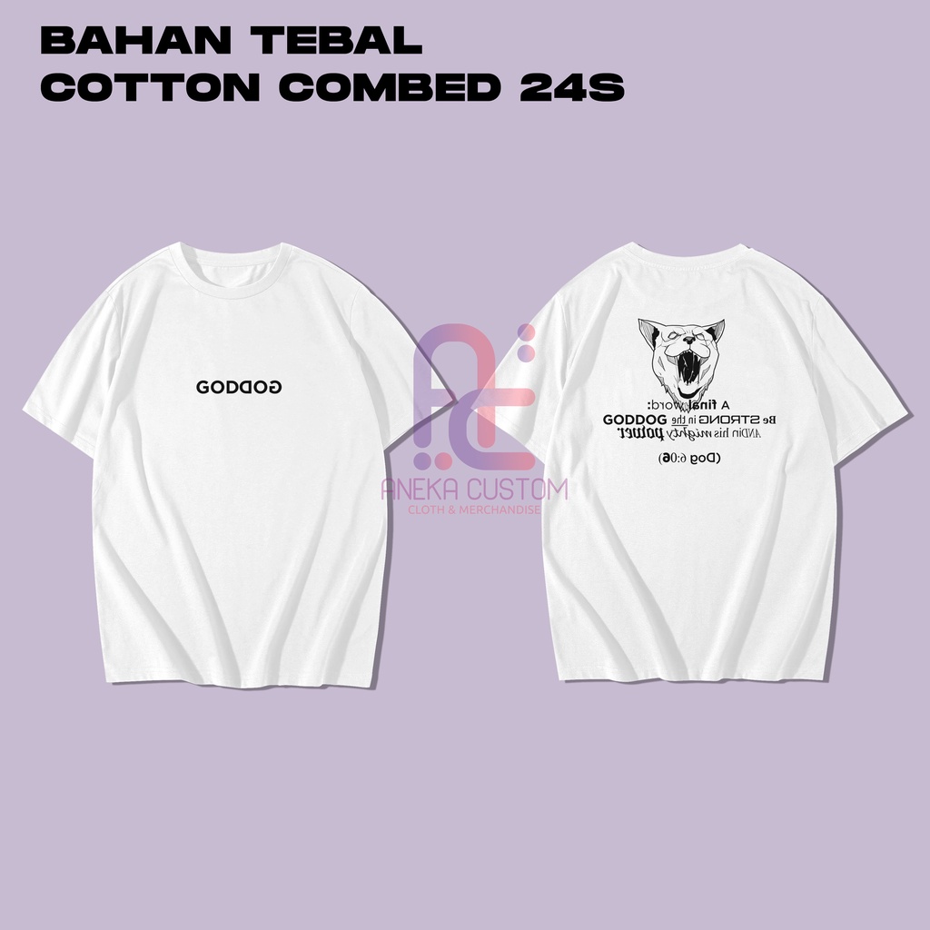 Kaos Baju T-Shirt Manhwa Outfit God dog crew Versi 2