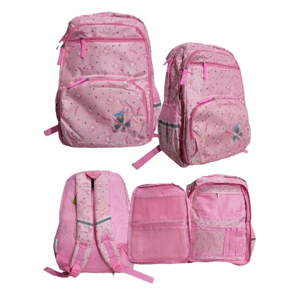 Tas ransel backpack anak perempuan alto girl model resleting putar / kulkas free rain cover  original