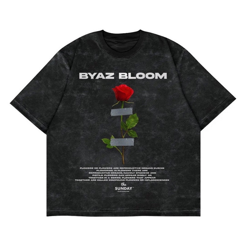 T Shirt BYAZ Rose Bloom Washing