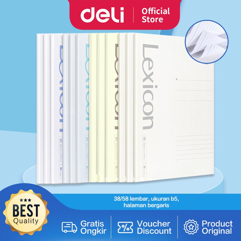 

Deli Notebook Buku Tulis Kantor B5 38/58 Lembar 7987 7988