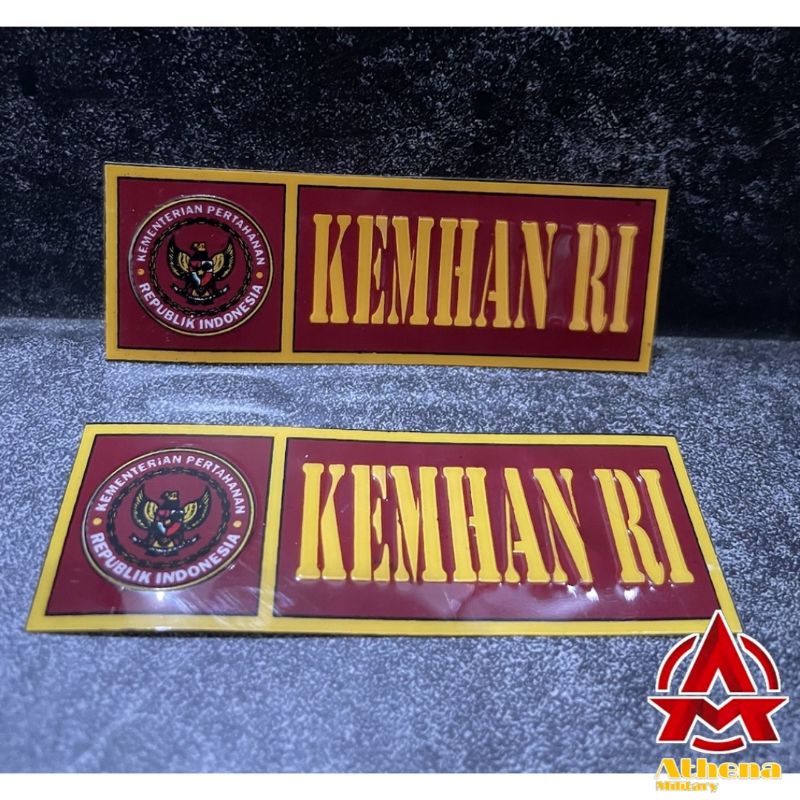 Sticker Plat Kementrian Pertahanan Baru2022 1 pasang ( 2 buah ) - Stiker Kemhan Baru - Sticker Plat