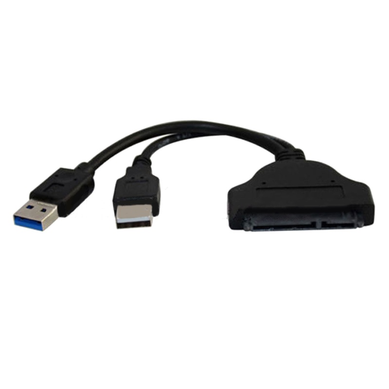 Btsg Dual Port USB 3.0 2.0 Ke 3.0 Adapter Converter Kabel 6Gbps Untuk Hardisk Disk SSD 2.5 &quot;USB3.0 Data Reader 2.0Powe