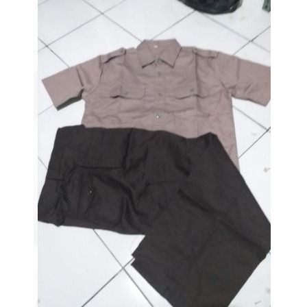 BAJU SERAGAM PDH SECURITY SERAGAM SATPAM COKLAT TERABARU