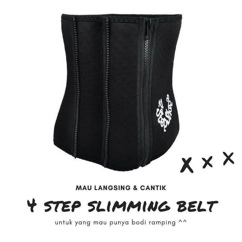 Korset 4 Step Slimming Belt Korset Pelangsing Perut Buncit Pria Wanita Stagen Gurita Ibu Melahirkan