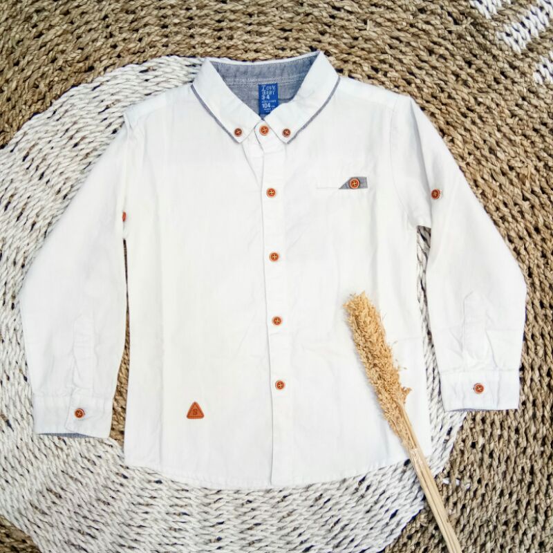 kemeja anak cowok kemeja putih