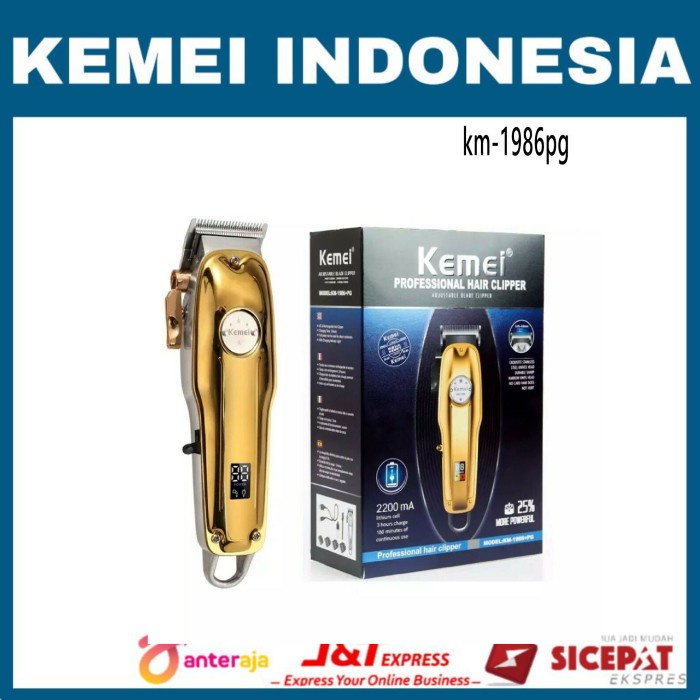 Hair Clipper Kemei Km 1986Pg Alat Cukur Rambut Kemei Km-1986Pg Tapper