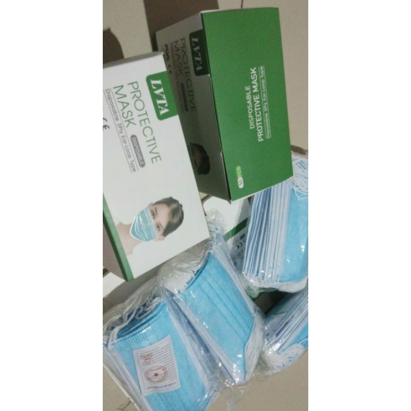 MASKER HIJAB DAN NON HIJAB 1 BOX ISI 50PCS 3PLY