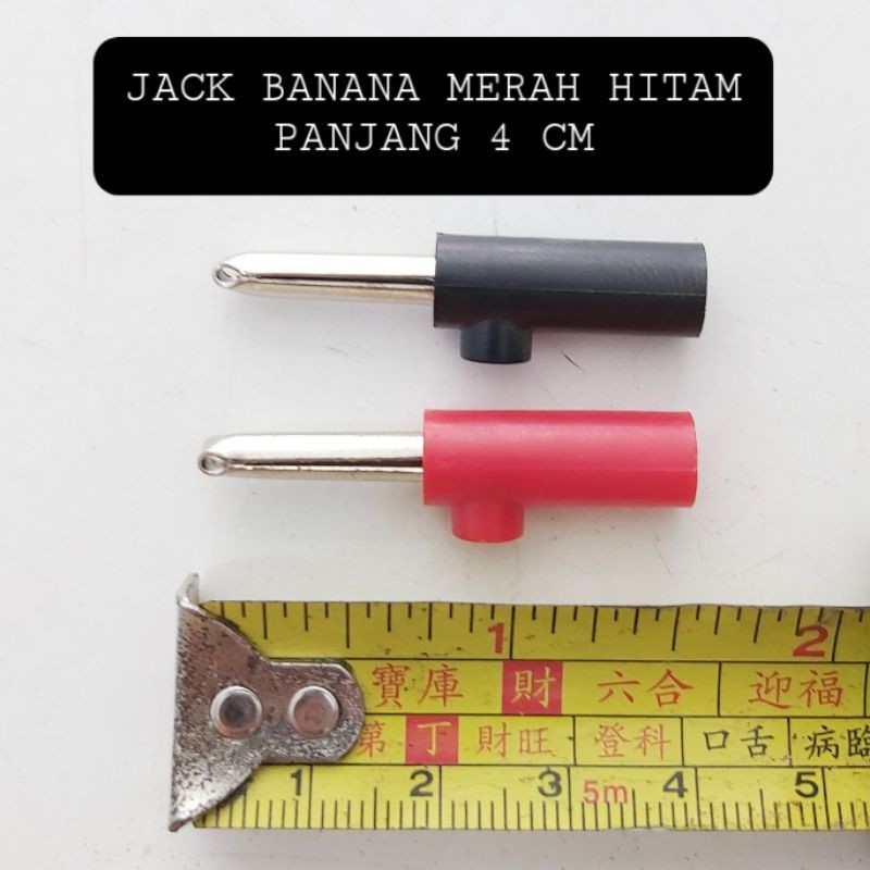 Jack Banana Pasangan Merah Hitam Panjang 4 CM