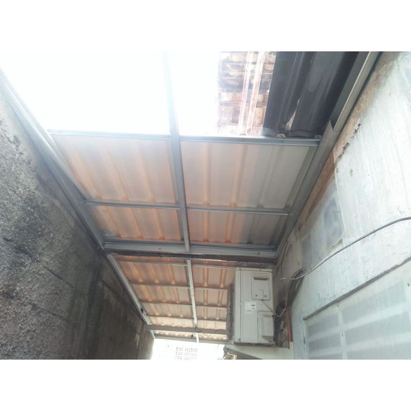 Pesanan Kanopi Baja Ringan Atap Alderon RS dan Solartuff Clear