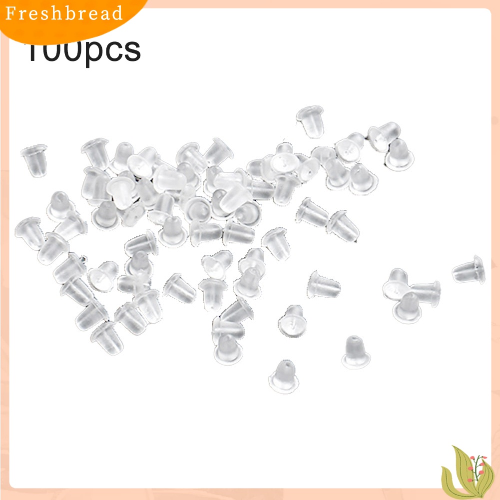 Terlaris 100Pcs Clear Soft Plastic Earring Findings Back Stoppers Earnuts Safe Tool