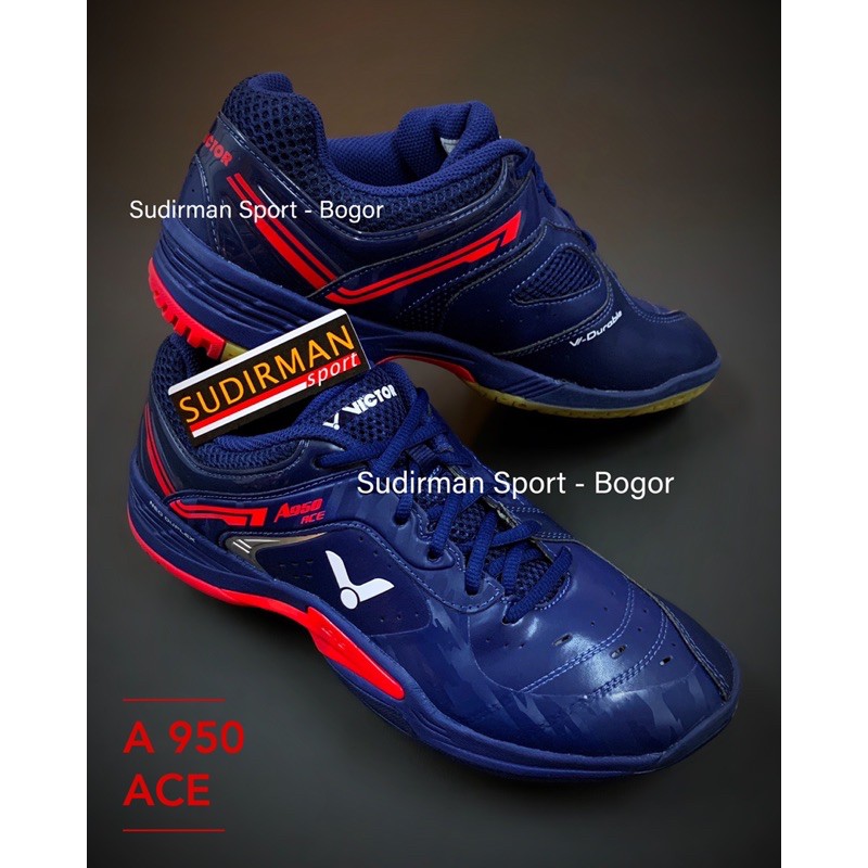 New Sepatu Badminton Victor A 950 / A950 / A-950 ACE B (Medieval Blue)